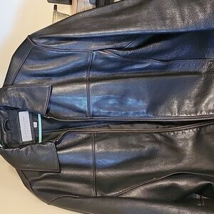 Marc New York Black Leather Shirt Jacket